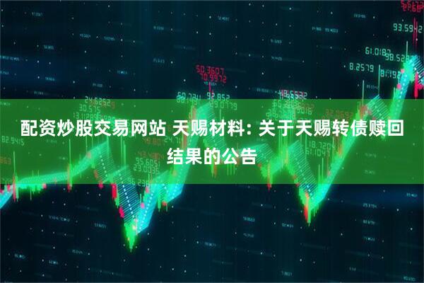 配资炒股交易网站 天赐材料: 关于天赐转债赎回结果的公告