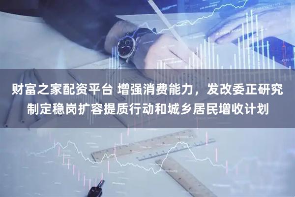 财富之家配资平台 增强消费能力，发改委正研究制定稳岗扩容提质行动和城乡居民增收计划