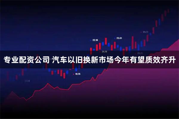 专业配资公司 汽车以旧换新市场今年有望质效齐升